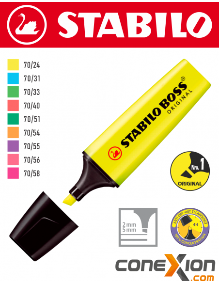 Resaltador Stabilo Boss Fluo Amarillo 70/24