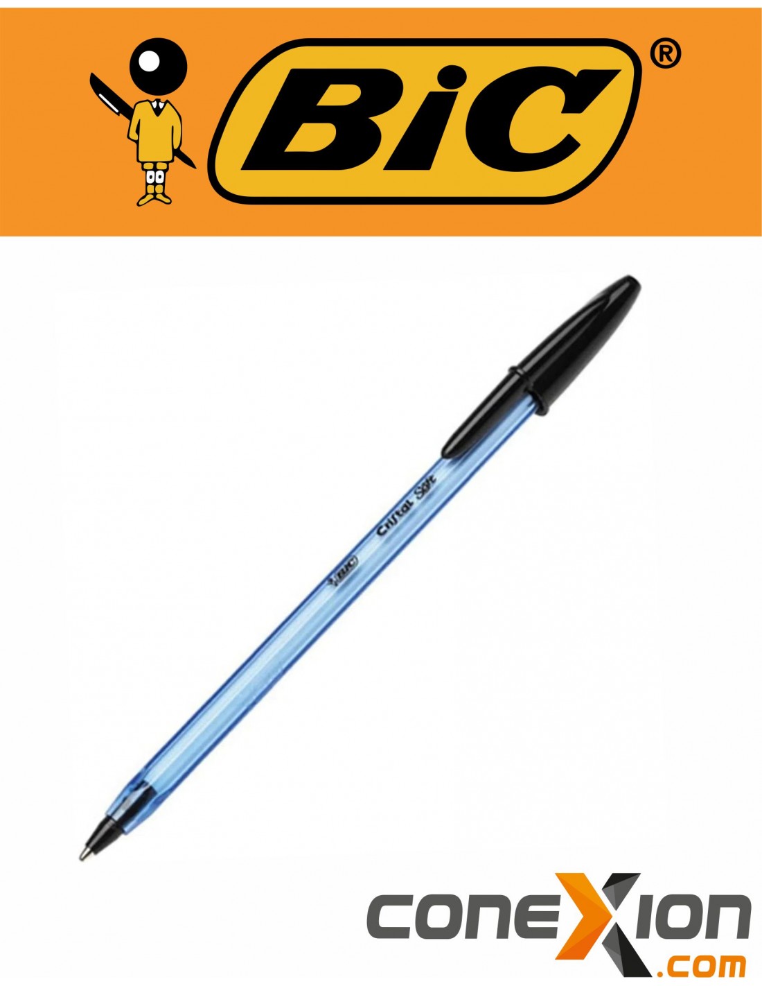 Boligrafo Bic Cristal Soft 1.2 Mm Negro