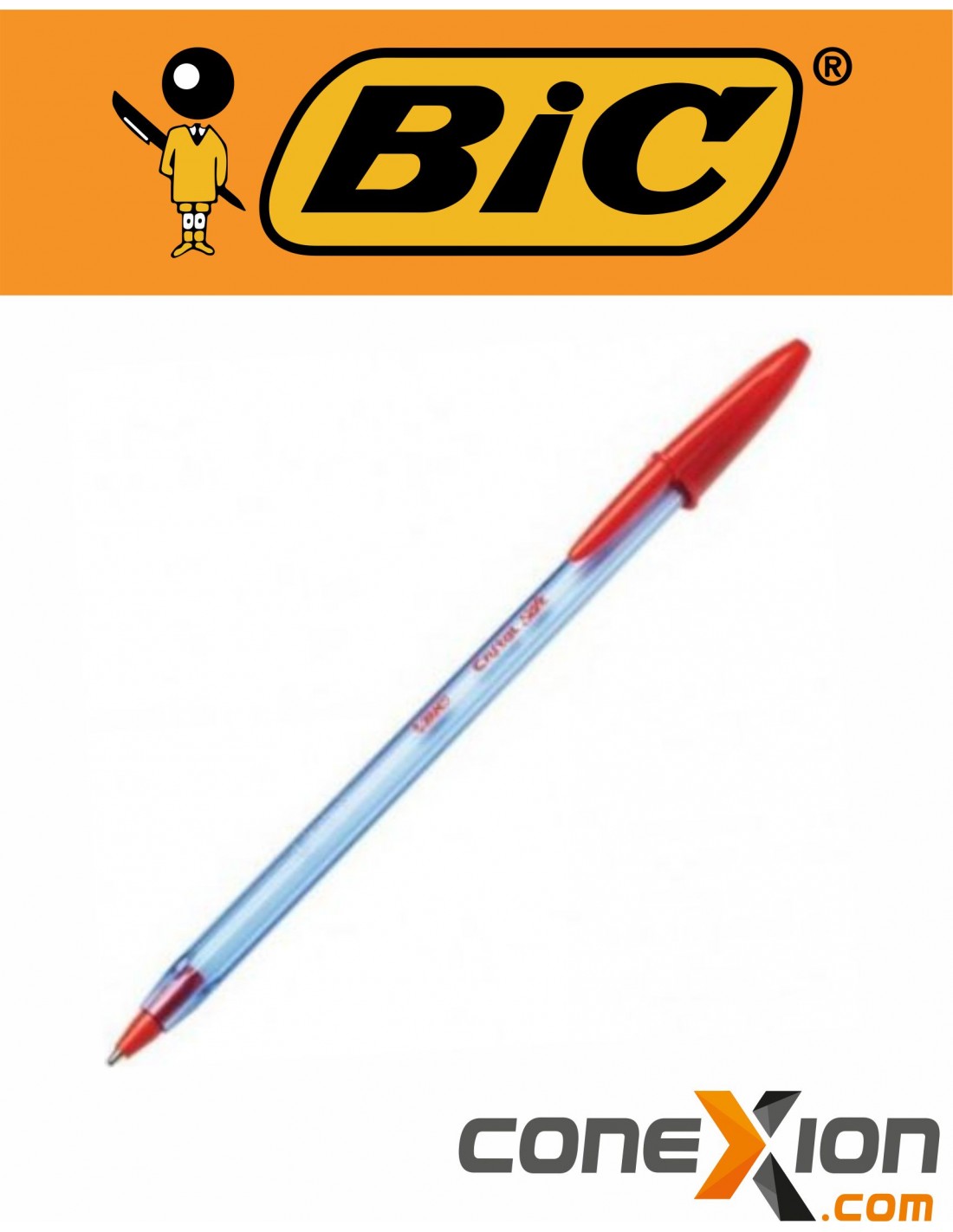 Boligrafo Bic Cristal Soft 1.2 Mm Rojo