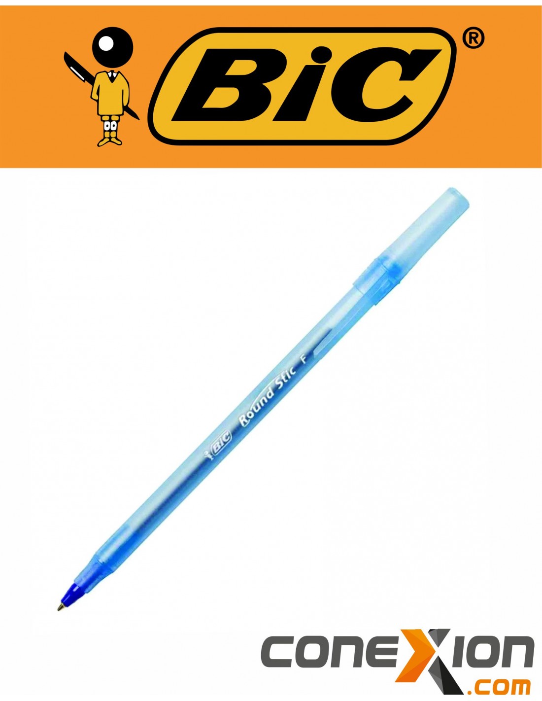Boligrafo Bic Round Stic 1.0 Mm Azul