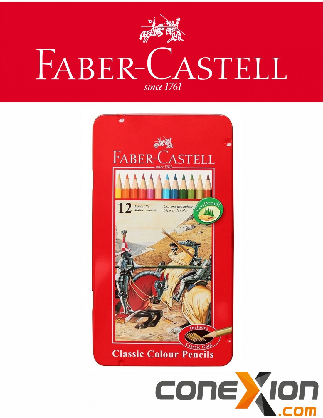 Lápices Acuarelables Lata X 12 Colores Faber Castell